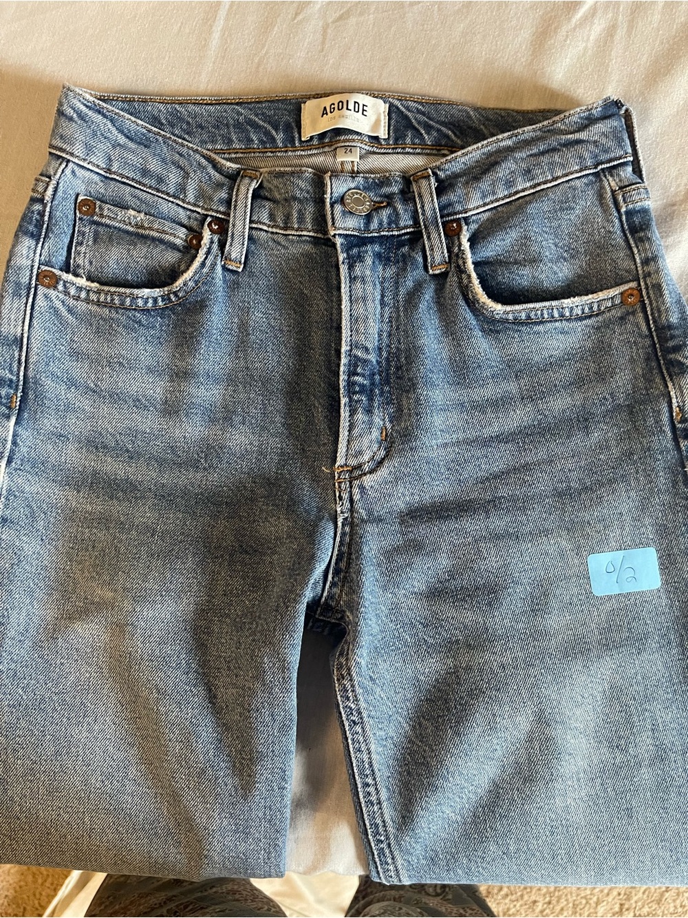 AGOLDE  Light Blue Denim Jeans